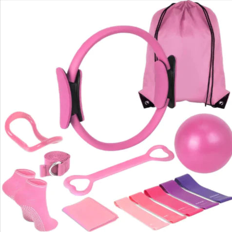 13-Piece Yoga & Pilates Set - Gym-in-a-bag