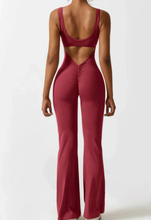 Seamless Hollow Yoga Bodysuit - Women's  Activewear