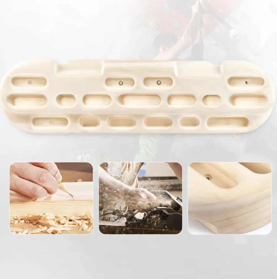 Wooden Climbing Hangboard Training System