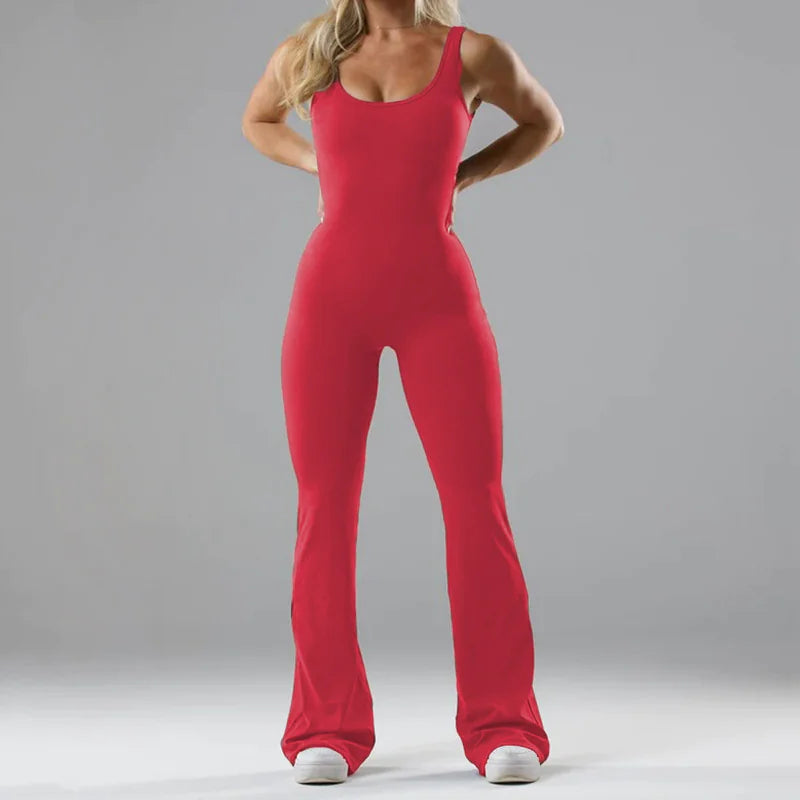 Seamless Hollow Yoga Bodysuit - Women's  Activewear