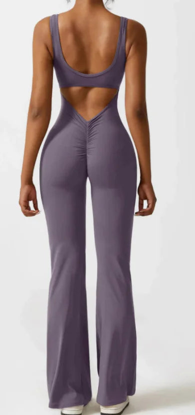 Seamless Hollow Yoga Bodysuit - Women's  Activewear