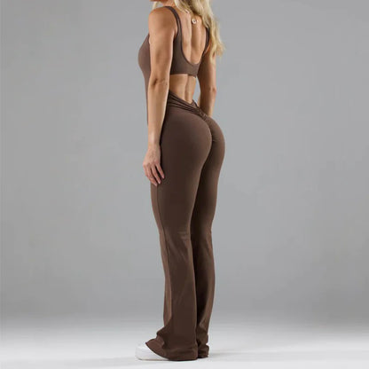 Seamless Hollow Yoga Bodysuit - Women's  Activewear