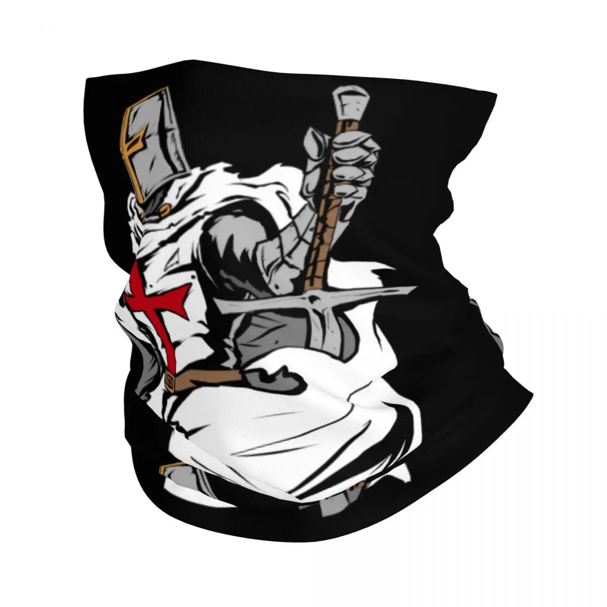 Custom Knight Templar Bandana, Winter Neck Warmer, Face Wrap Scarf