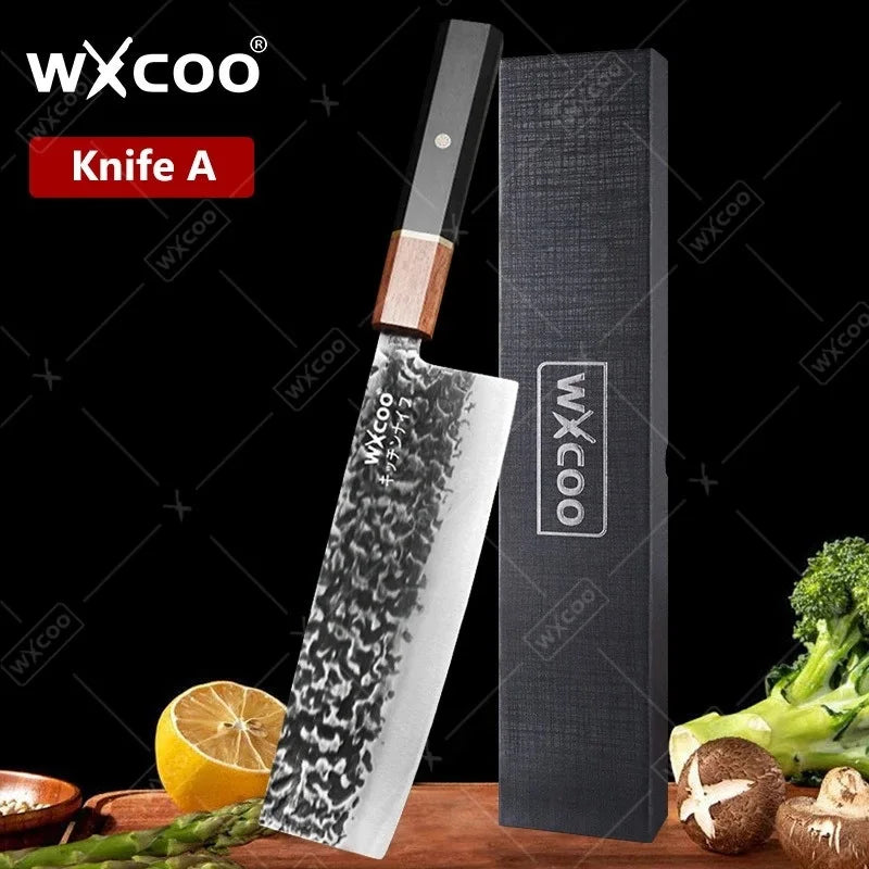 WXCOO Handmade Forged Japanese Kitchen Chef Knife / Cooking Slicing Knives
