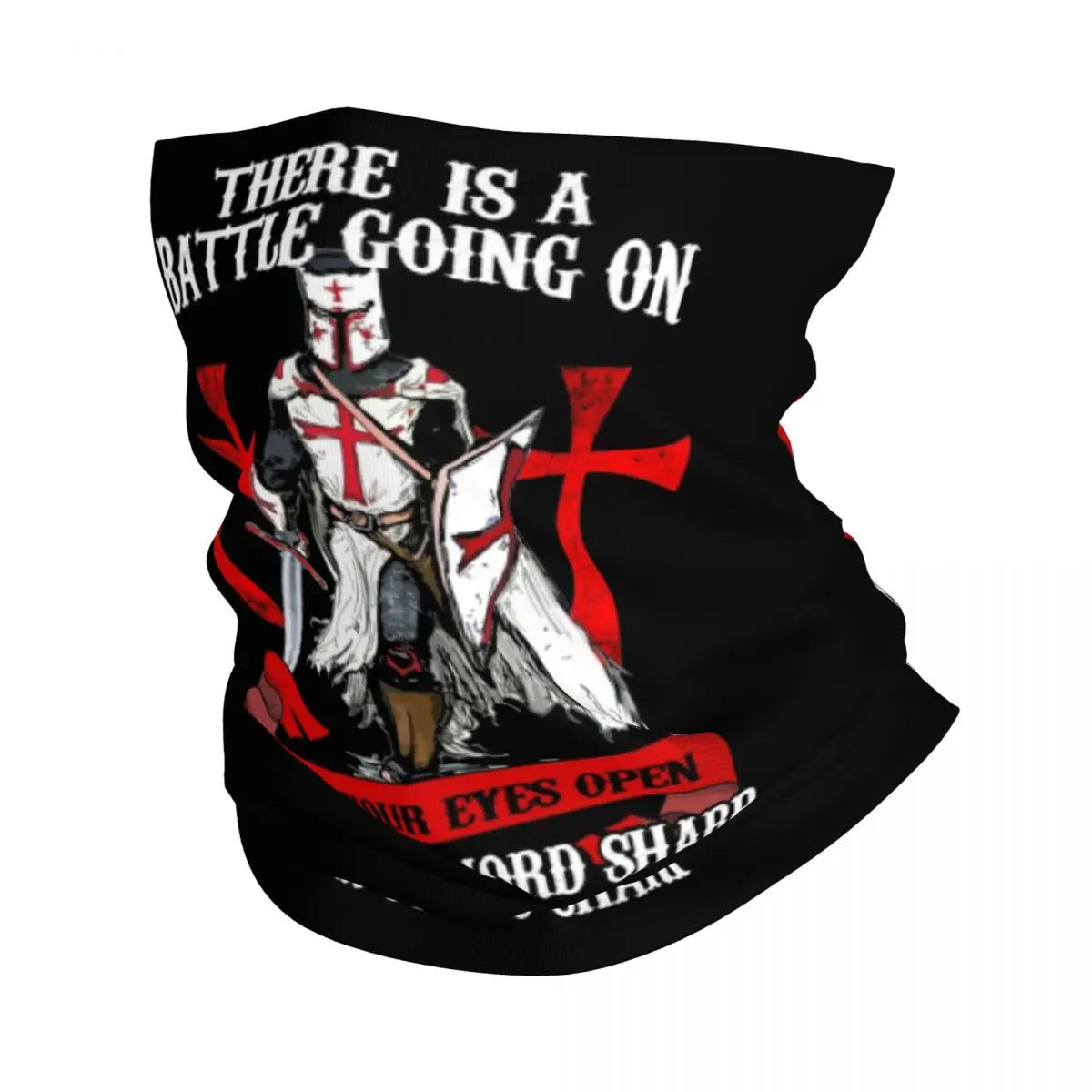 Custom Knight Templar Bandana, Winter Neck Warmer, Face Wrap Scarf