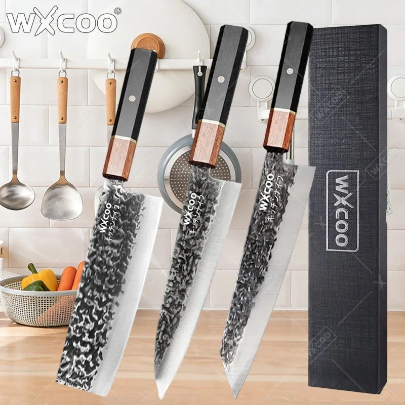 WXCOO Handmade Forged Japanese Kitchen Chef Knife / Cooking Slicing Knives