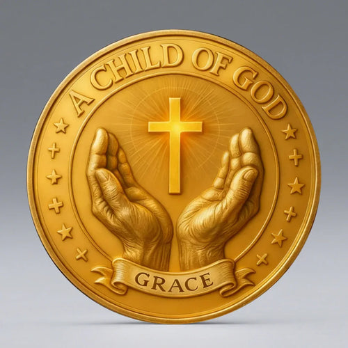 A Warrior of Christ Gold Plated Collection Coin A Man of Faith Printing Knight Challenge Coin