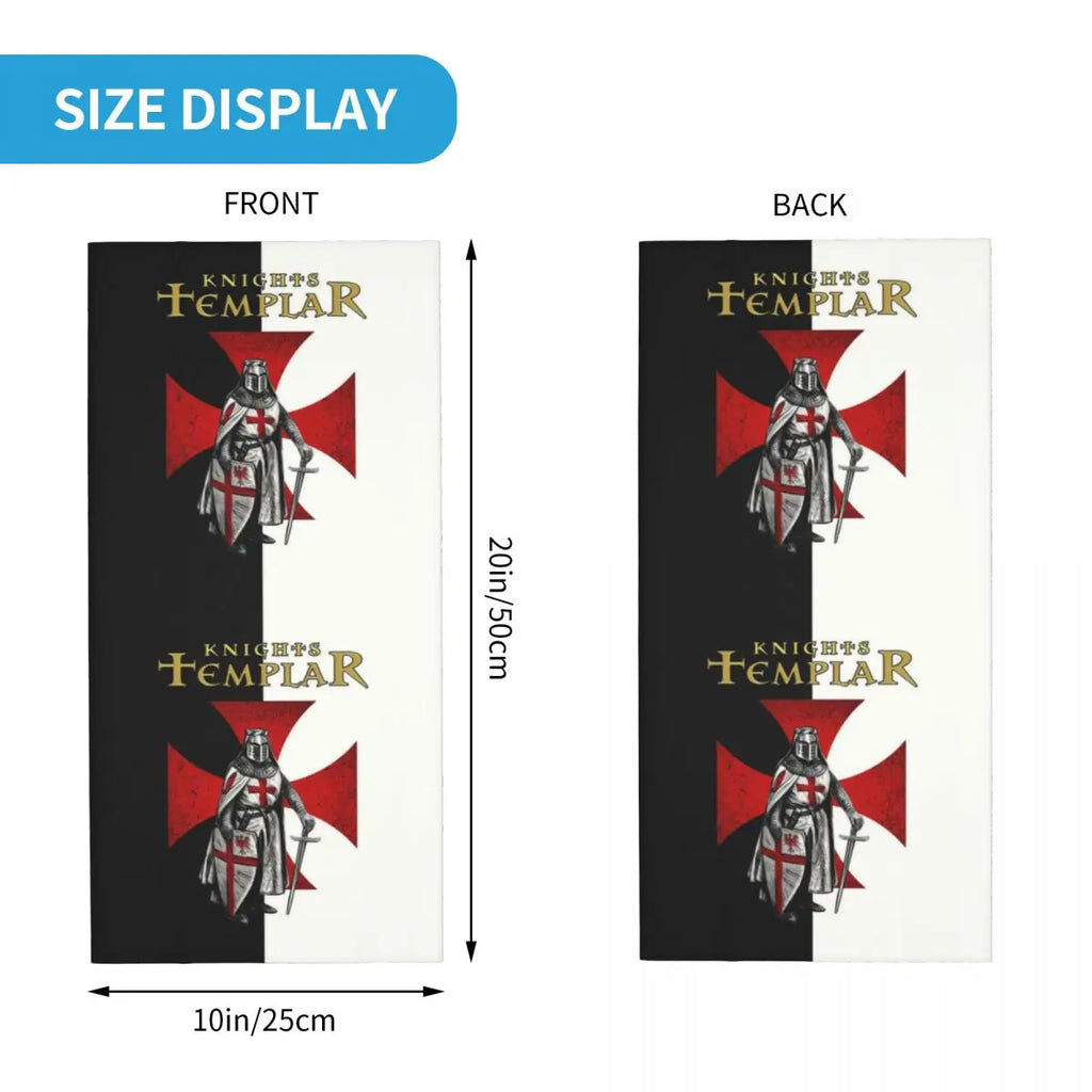 Custom Knight Templar Bandana, Winter Neck Warmer, Face Wrap Scarf
