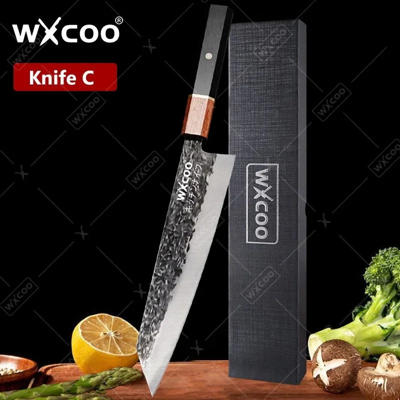 WXCOO Handmade Forged Japanese Kitchen Chef Knife / Cooking Slicing Knives