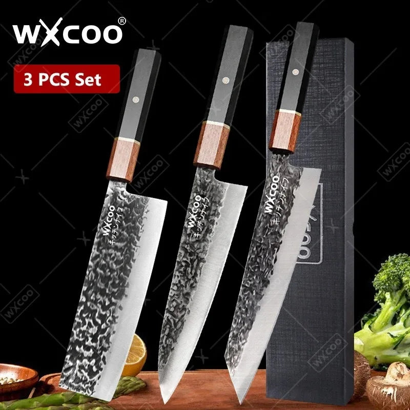 WXCOO Handmade Forged Japanese Kitchen Chef Knife / Cooking Slicing Knives