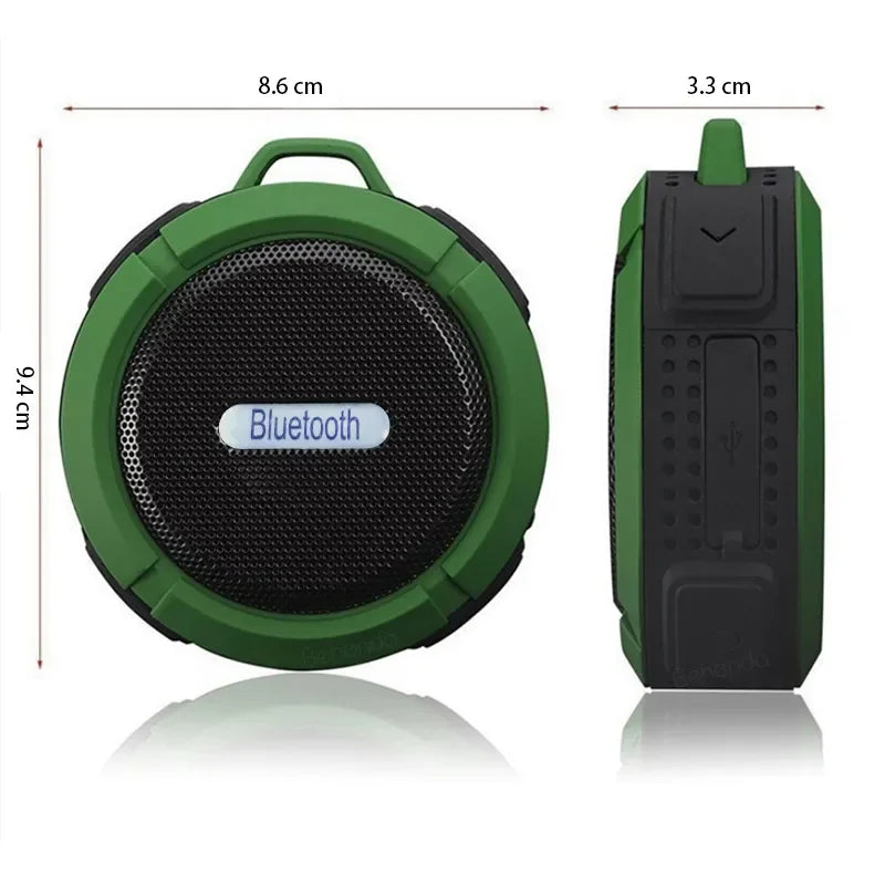 C6 Waterproof Bluetooth Speaker, Portable. Shower, Car Smart Phone MIC TF