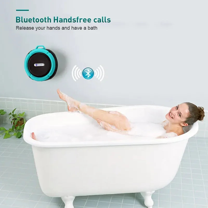 C6 Waterproof Bluetooth Speaker, Portable. Shower, Car Smart Phone MIC TF