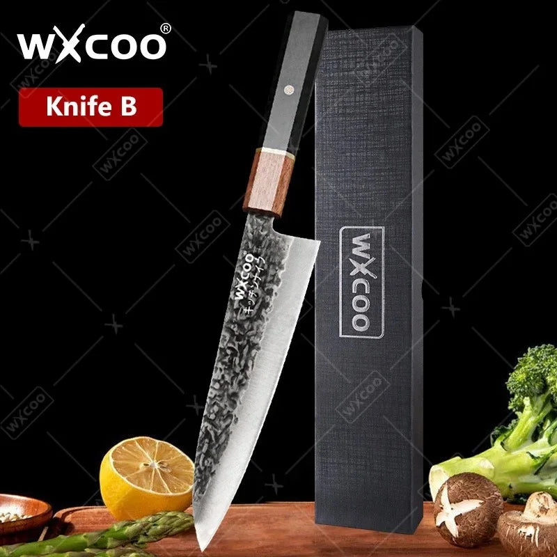 WXCOO Handmade Forged Japanese Kitchen Chef Knife / Cooking Slicing Knives