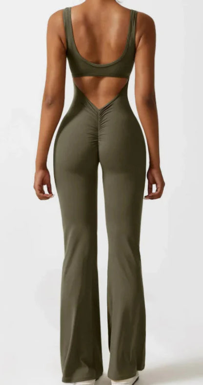 Seamless Hollow Yoga Bodysuit - Women's  Activewear