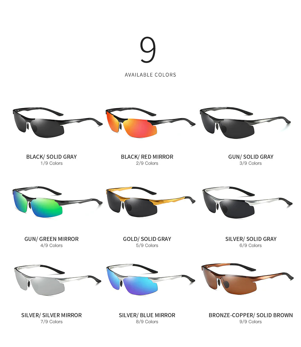 Men's Polarized Aluminum Magnesium Sunglasses 8003