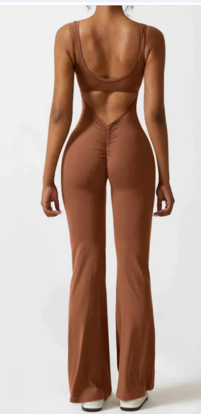 Seamless Hollow Yoga Bodysuit - Women's  Activewear