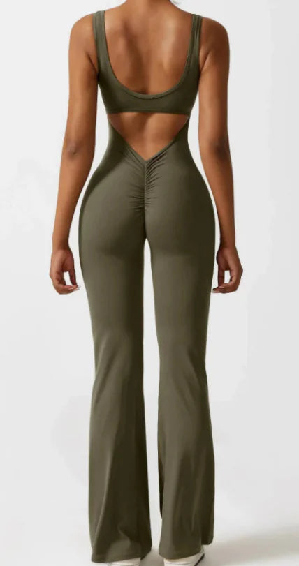 Seamless Hollow Yoga Bodysuit - Women's  Activewear