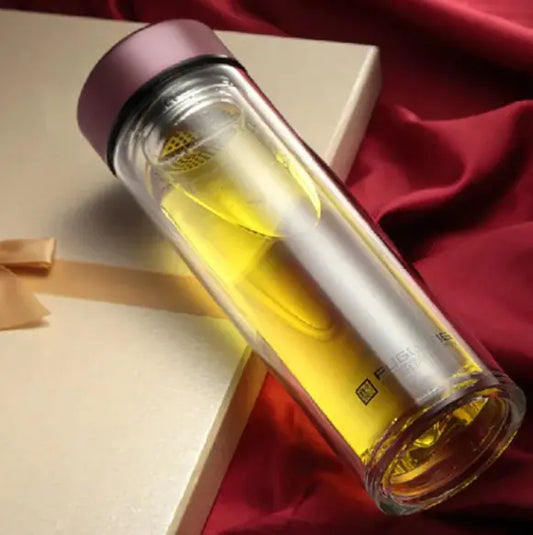 Glass Water Bottle with Filter