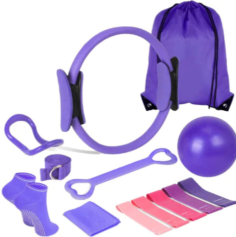 13-Piece Yoga & Pilates Set - Gym-in-a-bag