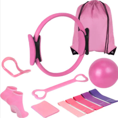 13-Piece Yoga & Pilates Set - Gym-in-a-bag
