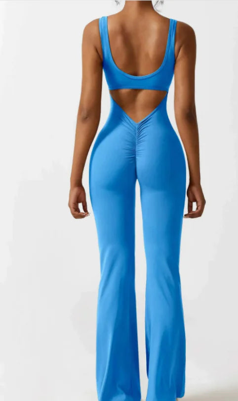 Seamless Hollow Yoga Bodysuit - Women's  Activewear